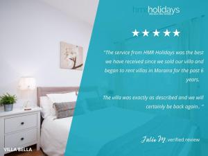 Postel nebo postele na pokoji v ubytování Villa Bella by HMR Holidays