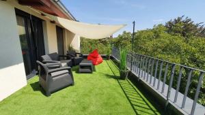 Zahrada ubytování Sun terrace mini penthouse Bestern