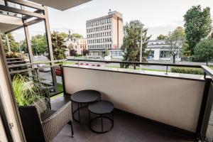 Balkón alebo terasa v ubytovaní Loft Apartament Aleje Wolności Nowy Sącz