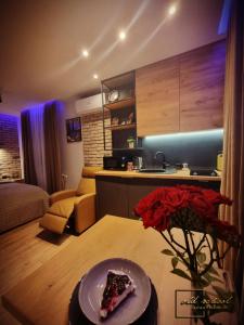 Et opholdsområde på Old School Apartments