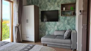 TV a/nebo společenská místnost v ubytování Villa Amalia Apartments