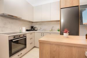 Kuchyňa alebo kuchynka v ubytovaní Brand new maisonette in Chanioti, Chalkidiki
