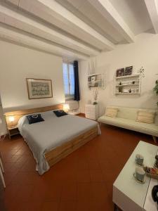 1 dormitorio con 1 cama grande en una habitación en Cuor di Mantova B&B en Mantova