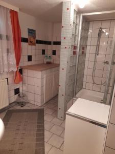 Koupelna v ubytování Ferienwohnung Kastanienblick mit Wlan + 16 fotografií