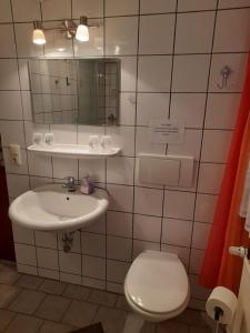 Koupelna v ubytování Ferienwohnung Kastanienblick mit Wlan