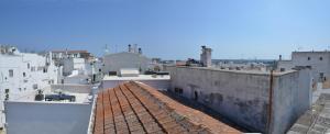 Vista general de Cisternino o vistes de la ciutat des de l'hostal o pensió