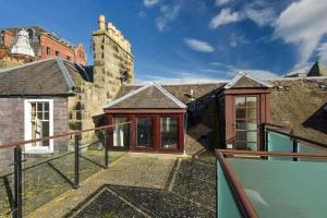 a view from the roof of a house with a balcony at Links View, Golf Place in St. Andrews