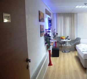 Postel nebo postele na pokoji v ubytování Avcılar İnci Hotel