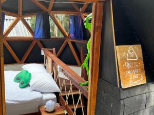 Giường trong phòng chung tại Bioevoluir