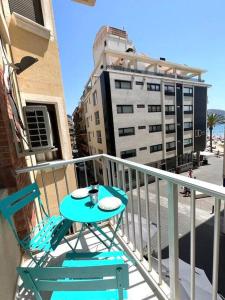 Balkon lub taras w obiekcie Apartamento céntrico y en primera línea de playa