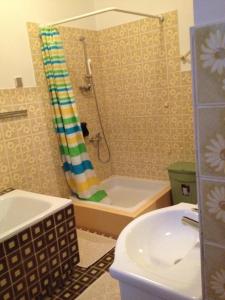 a bathroom with a shower and a toilet and a sink at Holiday house with a parking space Valbandon, Fazana - 11172 in Marana