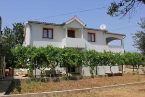 una casa bianca con alberi di fronte di Holiday house with a parking space Kraj, Pasman - 8258 a Tkon (Tuconio)