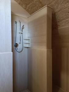 Habitación con baño con ducha. en Masseria Galleppa - Rooms, Pool and Relax, en Monopoli