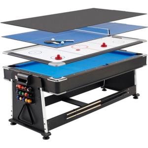 una mesa de ping pong con 4 pelotas de ping pong en toptop1, en Majdal Shams