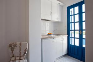 A kitchen or kitchenette at Ancient Thera Studios