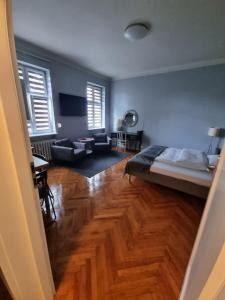 Postel nebo postele na pokoji v ubytování Apartamenty Duo