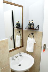 a bathroom with a sink and a mirror at Luxury 2 bedroom apartment in Cape Town in Cape Town