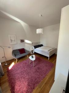 Ein Sitzbereich in der Unterkunft Feel-Good Apartment In Mannheim-Neckarau