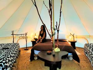 Postel nebo postele na pokoji v ubytování Finca de la Vaca - Glamping