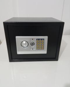 a black box with a tv on a wall at Pine Apartment 2 plus 1 in Golem