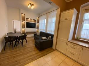 Televízia a/alebo spoločenská miestnosť v ubytovaní Apartament F21B Deluxe w Bielawie Góry Sowie + 3 fotografie