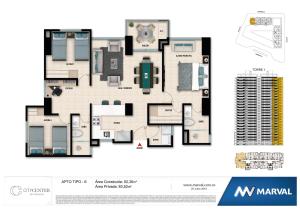 Půdorys ubytování Moderno y cómodo apartamento en Puerta del Sol