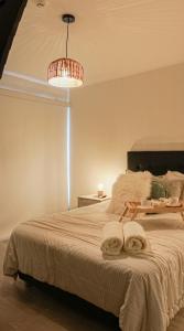 Кровать или кровати в номере Chic Executive Apartment-Barranco