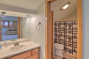a bathroom with a sink and a toilet at All-Season Base! Unit w/ Balcony in Beech Mountain in Beech Mountain +17 photos