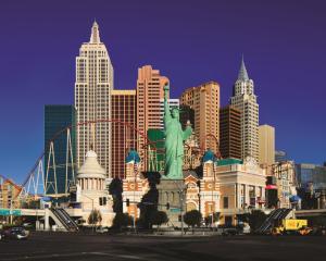 Nespecifikovaný výhled na destinaci Las Vegas nebo výhled na město při pohledu z rezortu