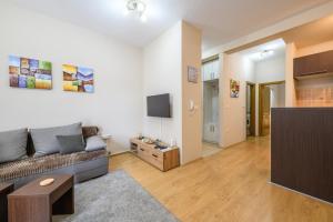 TV a/nebo společenská místnost v ubytování Lux Apartman D&N