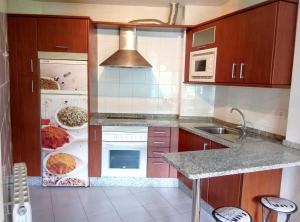 Køkken eller tekøkken på Apartamento en Las Rías Altas (Ortigueira)