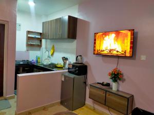 Kuchyň nebo kuchyňský kout v ubytování Joy fully furnished apartment + 6 fotografií