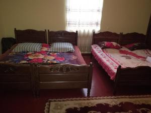 Postel nebo postele na pokoji v ubytování guest house ( guramishvili 19 )