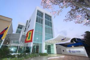 a building with the number two on it at Hotel Genova Prado in Barranquilla