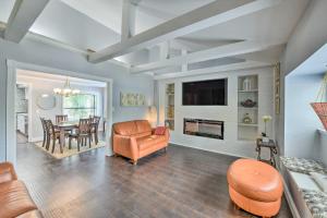 a living room with a couch and a chair and a table at Less Than 3 Mi to Dtwn Placerville Home with Outdoor Oasis in Placerville