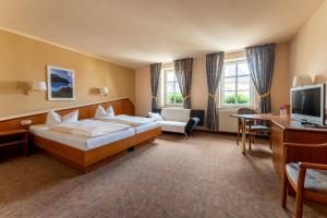 TV a/nebo společenská místnost v ubytování Hotel Reussischer Hof