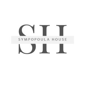 un logotipo para una casa sinónima en Sympopoula House en Sifnos