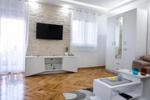 En TV eller et underholdningssystem på Apartman Janković