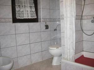 ein Bad mit einem WC und einem Waschbecken in der Unterkunft Apartments with a parking space Krk - 14484 in Krk