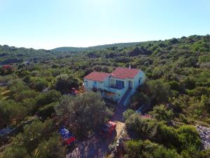 an aerial view of a house in the hills at Apartments with a parking space Mali Iz (Iz) - 16535 in Veli Iž