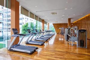 Fitness centrum a/nebo fitness zařízení v ubytování Ravatel Luxury Hotel Bac Giang
