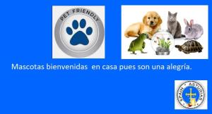 a picture of a cat and a dog and a picture of a dog at LA VILLA DE MARIA -CASA MONICA Y GEORGE PLAYA DEL PUNTAL Planta Baja CASA ADOSADA en Villaviciosa ASTURIAS in Villaviciosa