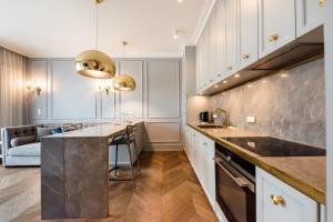Kuchyň nebo kuchyňský kout v ubytování Luxury Glamour Apartment
