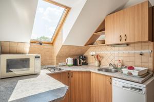 Kuchyň nebo kuchyňský kout v ubytování Apartmány Rubínovi