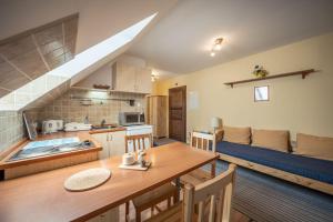 Kuchyň nebo kuchyňský kout v ubytování Apartmány Rubínovi