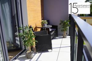 Balkón alebo terasa v ubytovaní Apartament 15 Double Rest Jastrzębia Góra