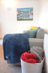 A seating area at Round The Bend, an annexe in the quiet village of Odcombe