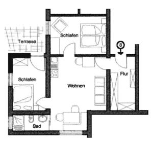 Gästehaus Linder Ferienwohnungenの見取り図または間取り図