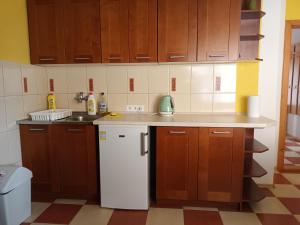 Dapur atau dapur kecil di Apartmán u Anny