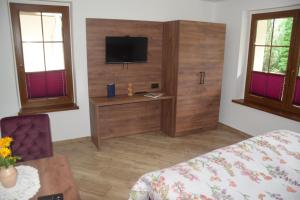 Televízia a/alebo spoločenská miestnosť v ubytovaní Ferienwohnung Avila , Stadtmitte Karpacz